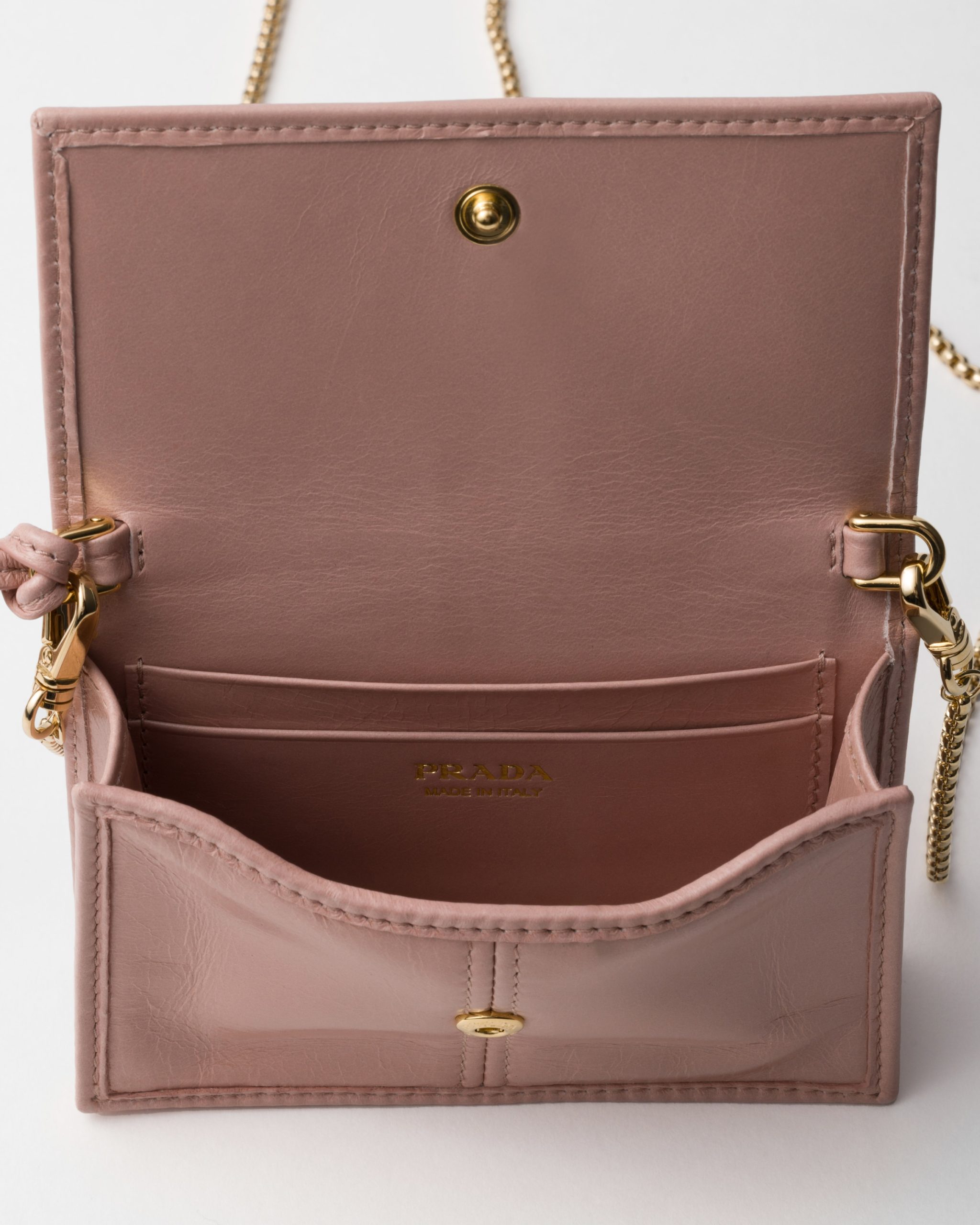 Prada Leather card holder with shoulder strap - Image 2